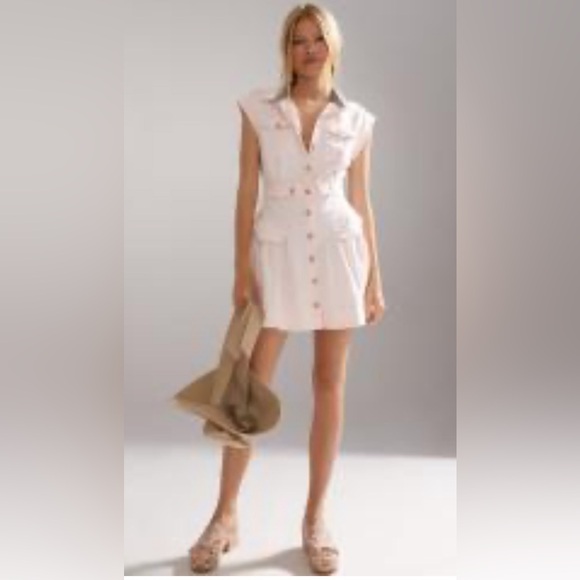 Anthropologie Buttonfront Mini Dress - Picture 3 of 13